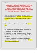 CATEGORY 11 AERIAL APPLICATION TEST FINAL  EXAM 2025&sol; 2026 ACTUAL EXAM CURRENTLY  TESTING COMPLETE EXAM QUESTIONS WITH  DETAILED VERIFIED ANSWERS WITH RATIONALES  &sol;ALREADY GRADED A&plus; &sol;LATEST EXAM&excl;&excl;&excl; 