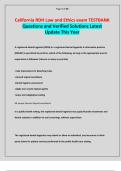 California RDH Law and Ethics exam TESTBANK Questions and Verified Solutions Latest Update This Year