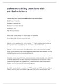 Asbestos training questions with verified solutions