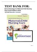 Test Bank For Davis Advantage for Maternal-Child Nursing  Care Fourth Edition By Meredith J Scannell&period; All Chapters 1-33 Full Tackled&period;&vert; Latest 2026&period;