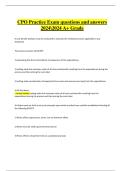 CPO Practice Exam Questions and Answers &vert; 2024&sol;2025 Verified Latest Solutions &vert; A&plus; Graded