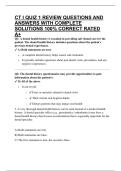 CT I QUIZ 1 REVIEW QUESTIONS AND ANSWERS WITH COMPLETE SOLUTIONS 100&percnt; CORRECT RATED A&plus;