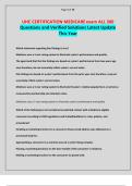 UHC CERTIFICATION MEDICARE exam ALL 300 Questions and Verified Solutions Latest Update This Year