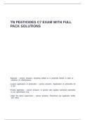 TN PESTICIDES C7 EXAM WITH FULL PACK SOLUTIONS