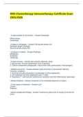 ONS Chemotherapy Immunotherapy Certificate Exam 2025&sol;2026