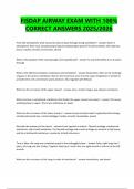Package Deal For FISDAP Airway  Exam Questions With 100&percnt; Correct Answers &vert; Verified &vert; Latest Updates &vert; 2025&sol;2026