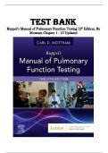 Ruppel’s Manual of Pulmonary Function Testing – 12th Edition (Mottram) Test Bank with Answers