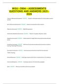 WGU - D094 &ndash; ASSESSMENTS QUESTIONS AND ANSWERS 2025 - 2026