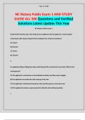 NC Notary Public Exam 1 AND STUDY GUIDE ALL 500 Questions and Verified Solutions Latest Update This Year