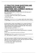 CT PRACTICE EXAM QUESTIONS AND ANSWERS WITH COMPLETE SOLUTIONS 100&percnt; CORRECT RATED A&plus; NEWLY UPDATED 2025