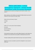 MESA AIRLINES - Initial Emergency General - Study Guide Questions with Accurate Answers