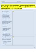 NURS 667 CEA FNP Actual Exam Newest Version 2025&sol;2026  Complete Questions And Correct Answers &lpar;Verified Answers&rpar;  &vert;Already Graded A&plus;LATEST UPDATE  