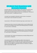 HR Block Test Questions with Accurate Answers