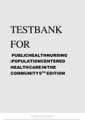 Test Bank for Public Health Nursing&colon; Population-Centered Health Care in the Community&comma; 9th Edition