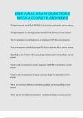 HRB FINAL EXAM QUESTIONS WITH ACCURATE ANSWERS