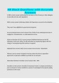 HR Block Questions with Accurate Answers