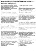 POST First Responder First Aid&sol;CPR&sol;AED&colon; Module 5 Questions and Answers