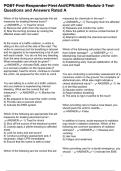 POST First Responder First Aid&sol;CPR&sol;AED&colon; Module 3 Test Questions and Answers Rated A