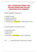 NAIL TECHNICIAN THEORY &lpar;MD  EDITION&rpar; BRAND NEW OFFICIAL  QUESTIONS WITH ANSWERS&period;