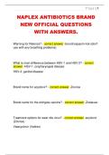 NAPLEX ANTIBIOTICS BRAND  NEW OFFICIAL QUESTIONS  WITH ANSWERS&period; 