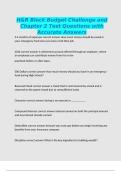 H&R Block Budget Challenge and Chapter 2 Test Questions with Accurate Answers