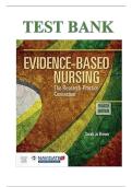 Test Bank for Evidence-Based Nursing&colon; The Research-Practice Connection&comma; 4th Edition by Sarah Jo Brown