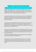 HRB-27 Final Exam Review Questions with Accurate Answers