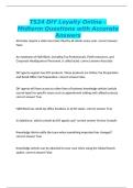 TS24 DIY Loyalty Online &ndash; Midterm Questions with Accurate Answers