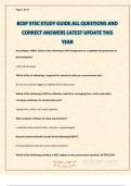 BCSP STSC STUDY GUIDE ALL QUESTIONS AND CORRECT ANSWERS LATEST UPDATE THIS YEAR