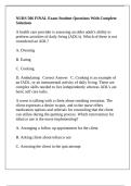 NURS 506 FINAL Exam Student Questions With Complete Solutions