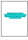 full test bank for nursing today transition and trends 10th edition by zerwekh- all chapters 1-26