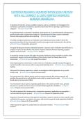 CERTIFIED RESEARCH ADMINISTRATOR EXAM REVIEW WITH ALL CORRECT & 100&percnt; VERIFIED ANSWERS&vert; ALREADY GRADED A&plus;