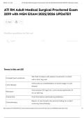 ATI RN Adult Medical Surgical Proctored Exam 2019 with NGN EXAM 2025&sol;2026 UPDATE&excl;&excl;