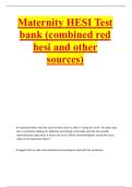 Maternity HESI Test bank &lpar;combined red hesi and other sources&rpar;