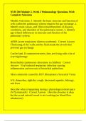 NUR 500 Module 2&comma; Week 3 Pulmonology Questions With Complete Solutions