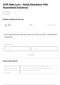 AFIP State Laws - Retail &lpar;Questions With Guaranteed Solutions&rpar;