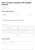 AFIP - Live Review&colon; Questions With Complete Solutions
