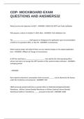 CDP- MOCKBOARD EXAM QUESTIONS AND ANSWERS