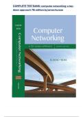 COMPLETE TEST BANK&colon; computer networking&colon; a top-down approach 7th edition by james kurose &lpar;author&rpar;latest update&period;