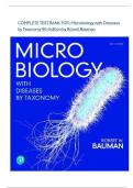 COMPLETE TEST BANK FOR&colon; Microbiology with Diseases by Taxonomy 6th Edition by Robert Bauman &lpar;Author&rpar; Latest Update&period;