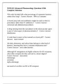 NUR 622 Advanced Pharmacology Questions With Complete Solutions