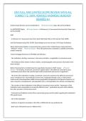 CRA FULL AND LIMITED SCOPE REVIEW WITH ALL CORRECT & 100&percnt; VERIFIED ANSWERS&vert;ALREADY GRADED A&plus;