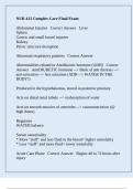 NUR 413 Complex Care Final Exam