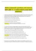 HESI Exam&colon; NUR206 &sol; Community Nursing Concepts &vert; Latest 2024&sol;2025 Update &vert; Verified Questions & Answers &vert; 100&percnt; Correct &vert; Grade A&plus;