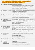 CRA COMP STUDY GUIDE WITH ALL CORRECT & 100&percnt; VERIFIED ANSWERS&vert;ALREADY GRADED A&plus;