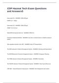 CDP Hazmat Tech Exam Questions and Answers