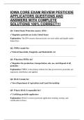 IOWA CORE EXAM REVIEW PESTICIDE APPLICATORS QUESTIONS AND ANSWERS WITH COMPLETE SOLUTIONS 100&percnt; CORRECT&excl;&excl;&excl;