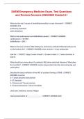 SAEM Emergency Medicine Exam&comma; Test Questions and Revised Answers 2025&sol;2026 Graded A&plus;