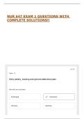 NUR 647 EXAM 1 QUESTIONS WITH COMPLETE SOLUTIONS&excl;&excl;