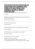 PESTICIDE APPLICATORS EXAM 1B QUESTIONS AND ANSWERS WTH COMPLETE SOLUTIONS 100&percnt; CORRECT RATED A&plus; NEWLY UPDATED 2025